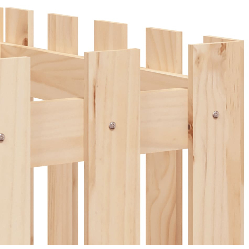 vidaXL Brown Solid Pine Wood Fence Design Raised Garden Bed 50 x 200 x 50cm Image 6