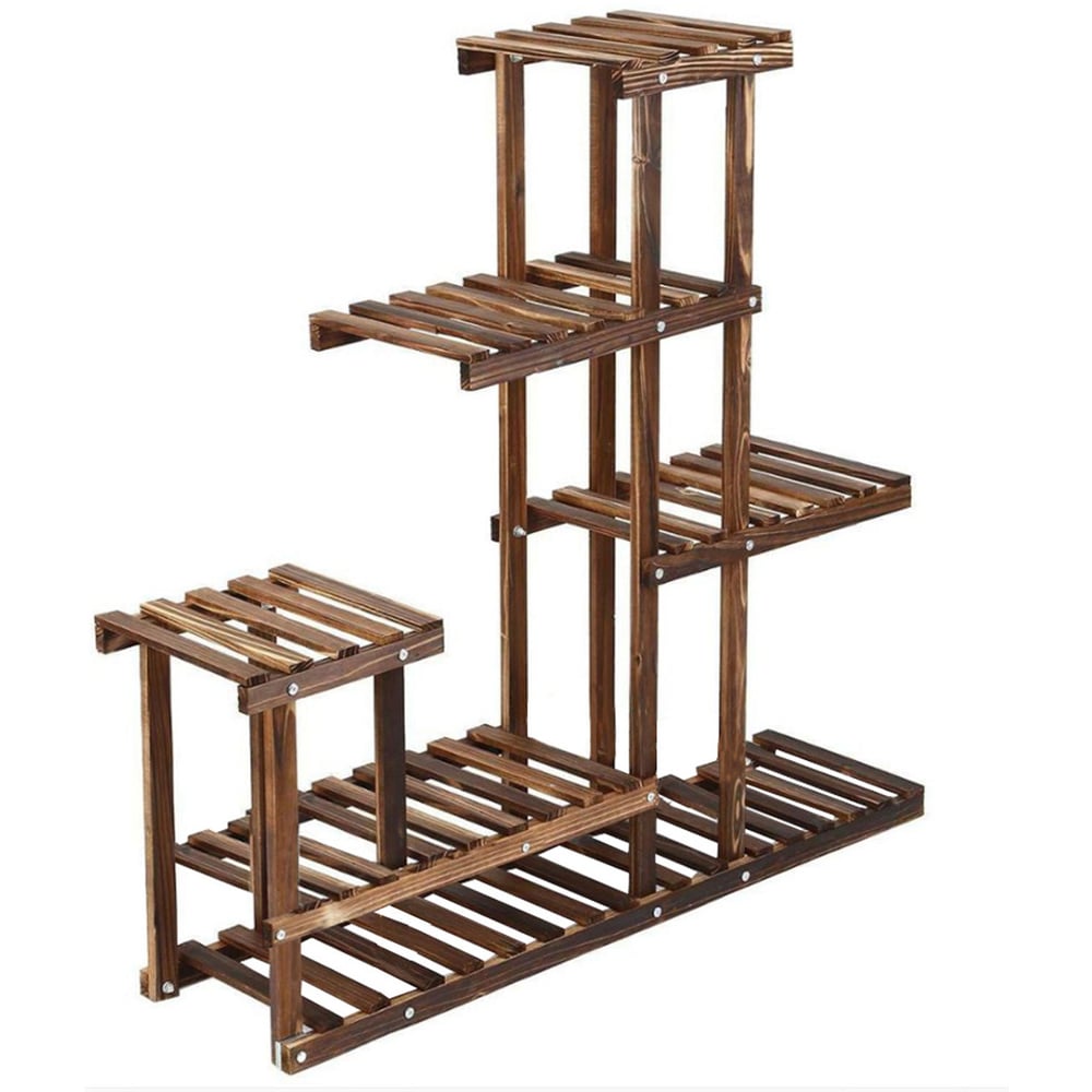 Neo 6 Tier Wooden Indoor and Outdoor Plant Stand Image 1