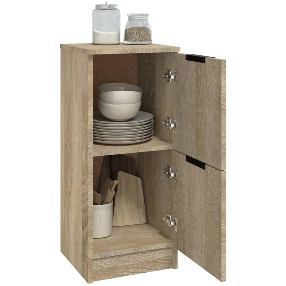 vidaXL 2 Door Sonoma Oak Sideboard Set of 2 Image 4