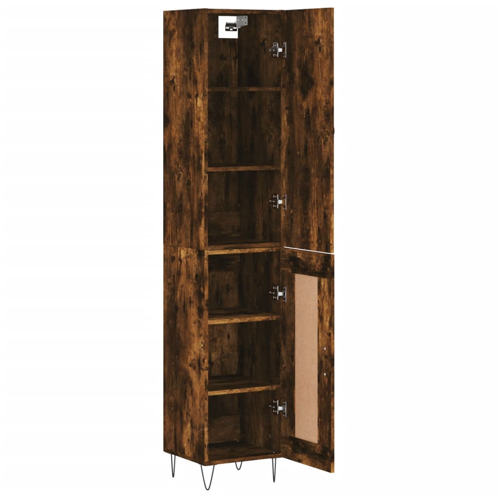 vidaXL 2 Door Smoked Oak Highboard Image 4
