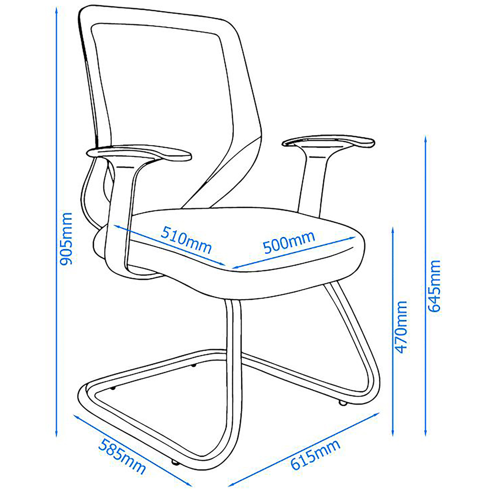 Alphason Atlanta Mesh Back Visitor Chair Image 7