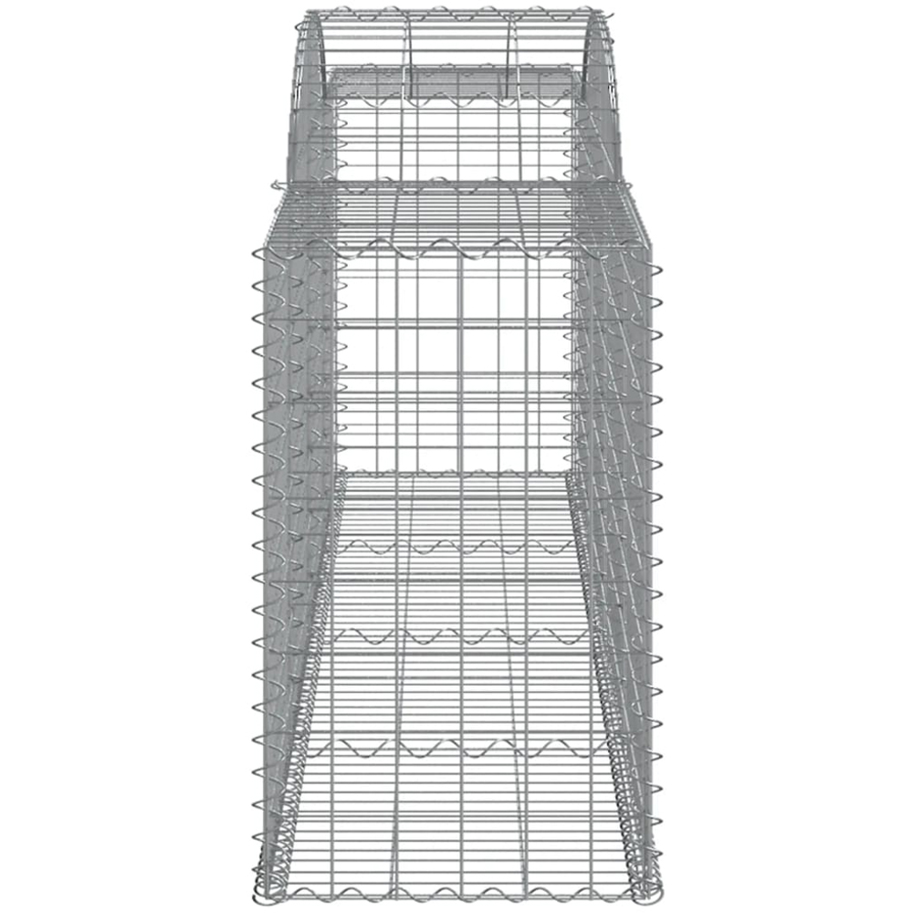 vidaXL Silver Galvanised Iron Gabion Basket 300 x 50 x 80/100cm 25 Pack Image 3