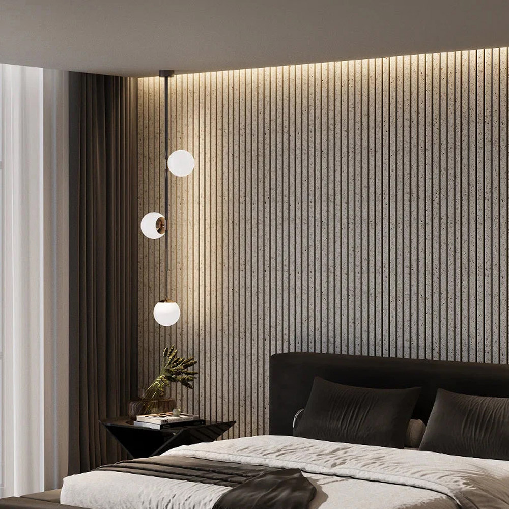 Britwall Black and Gold Vein Linear Acoustic Slat Wall Panel 2400 x 600 x 21mm 2 Pack Image 6