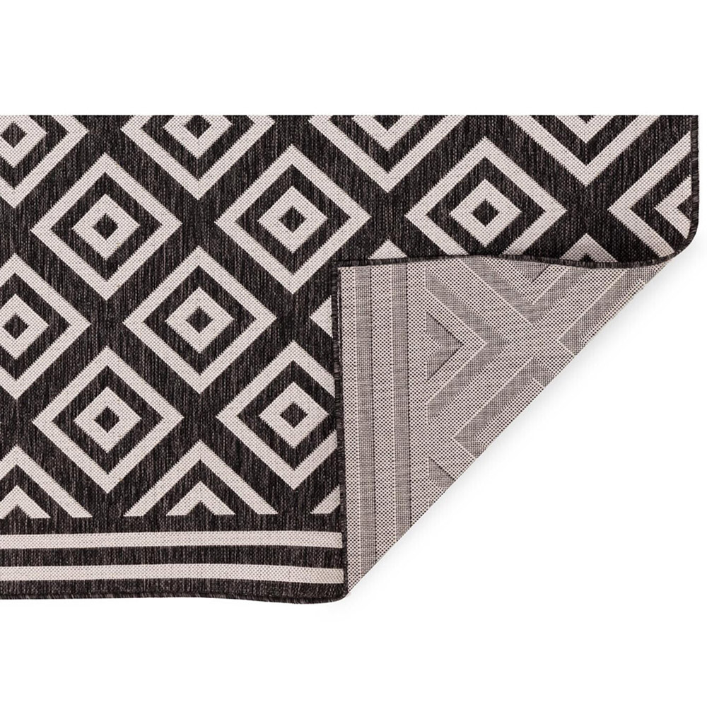 Charcoal Diamond Indoor Outdoor Rug 160cm Image 1