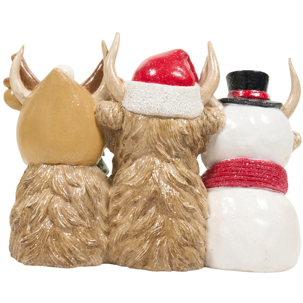 Light Up Highland Cow Friends Decoration Image 3