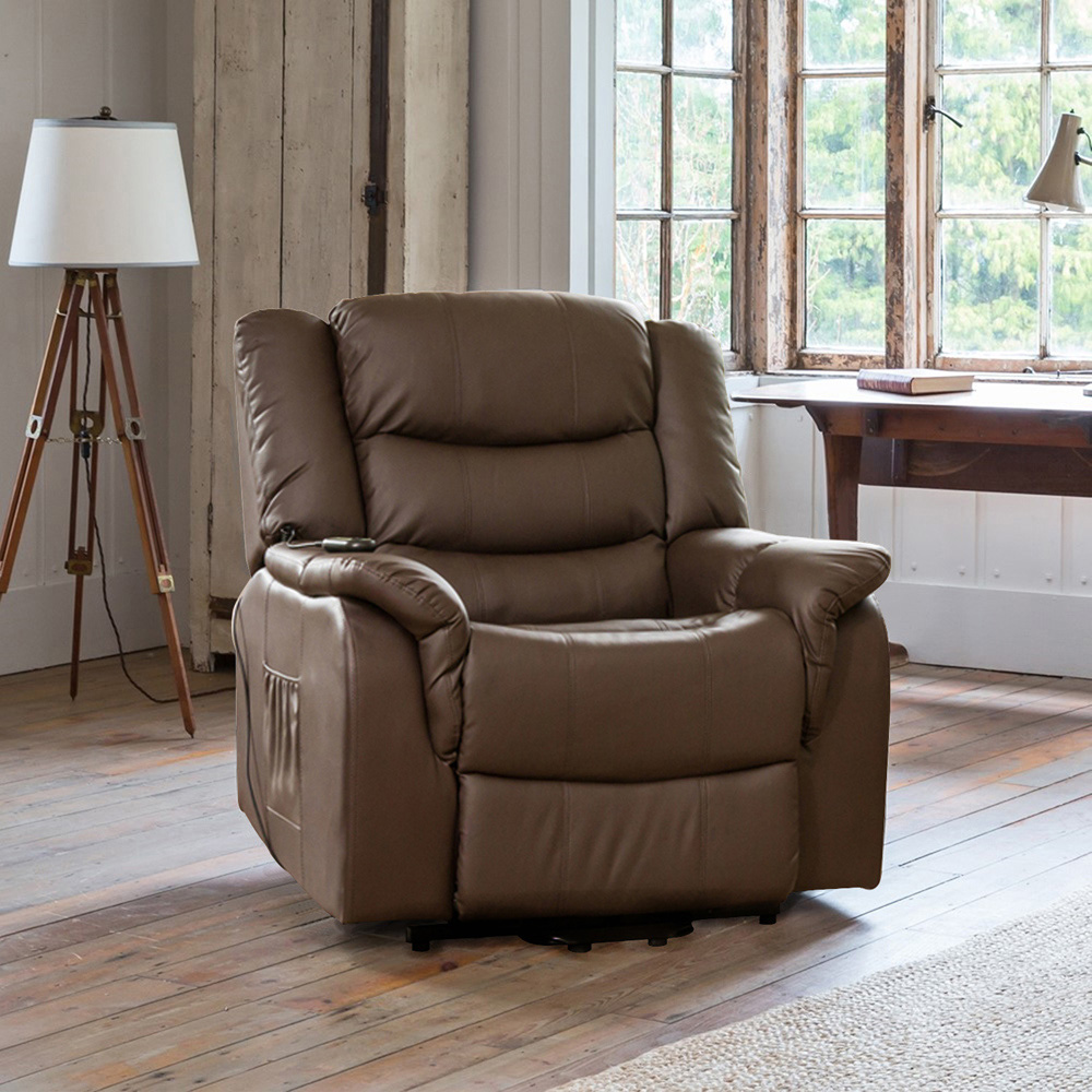 Artemis Home Almeira Brown Electric Massage and Heat Riser Recliner Chair Image 3