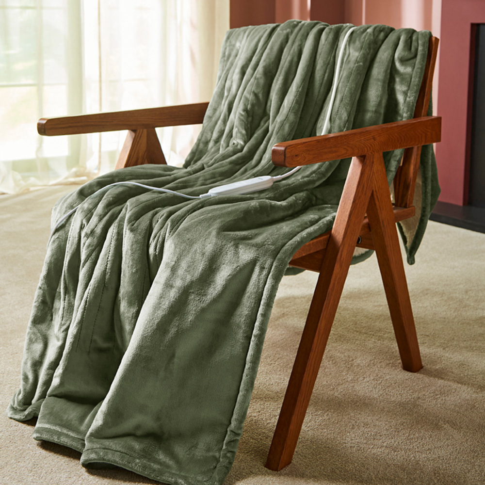 Morphy Richards Green Teddy and Flannel Fleece Heated Electric Throw 160 x 130cm Image 5