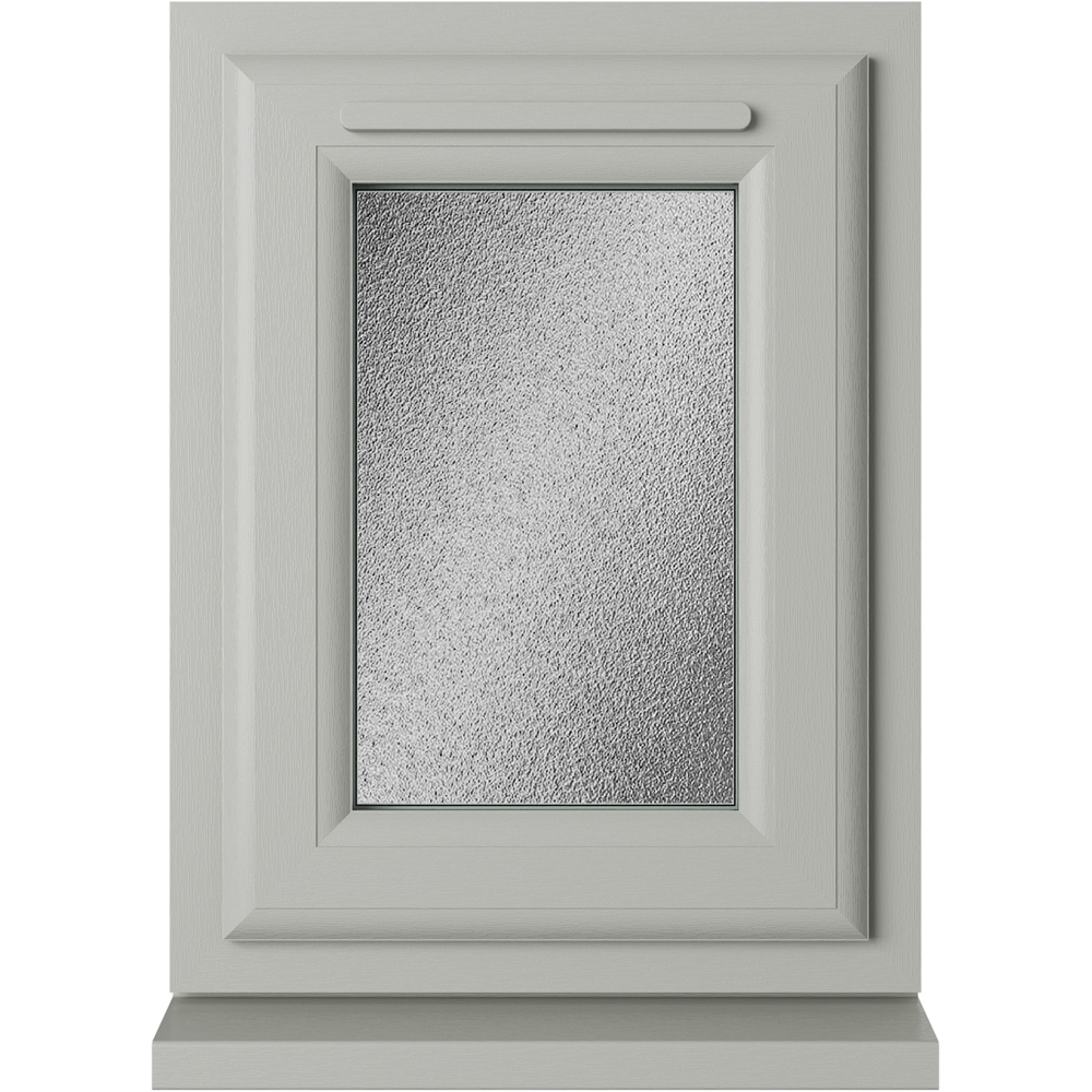 Crystal Agate and White Top Hung Opener Obscure Double Glazed Window 440 x 610mm Image 1
