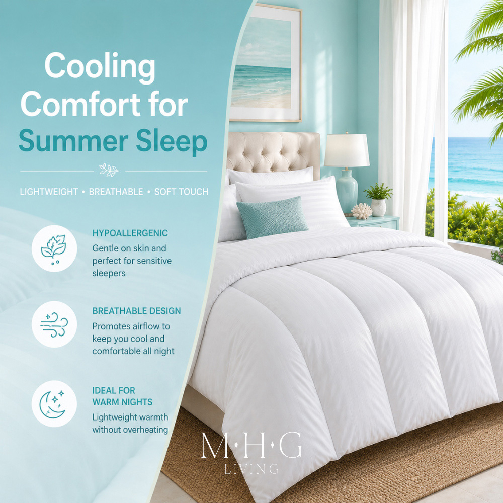 MHG Living Double Summer Ultra Lightweight Hollowfibre Duvet 1 Tog Image 3