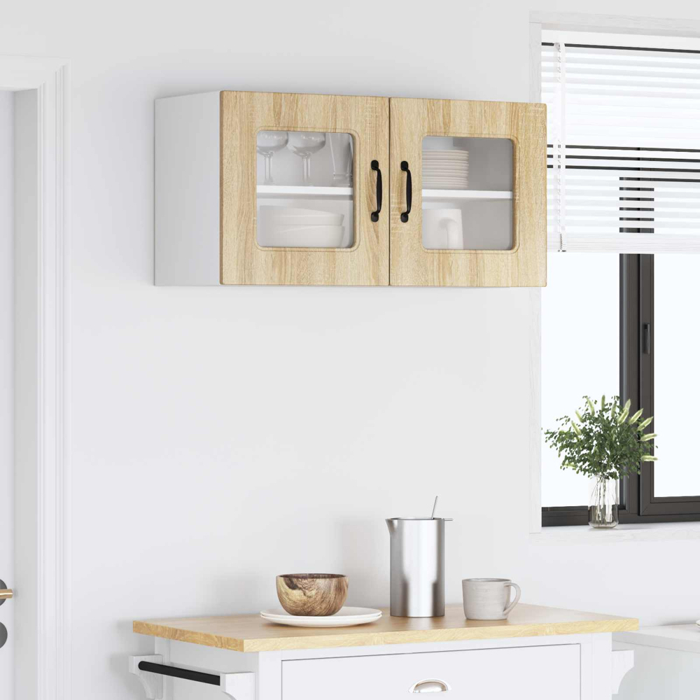 vidaXL Kalmar 2 Door Sonoma Oak Wall Kitchen Cabinet Image 9