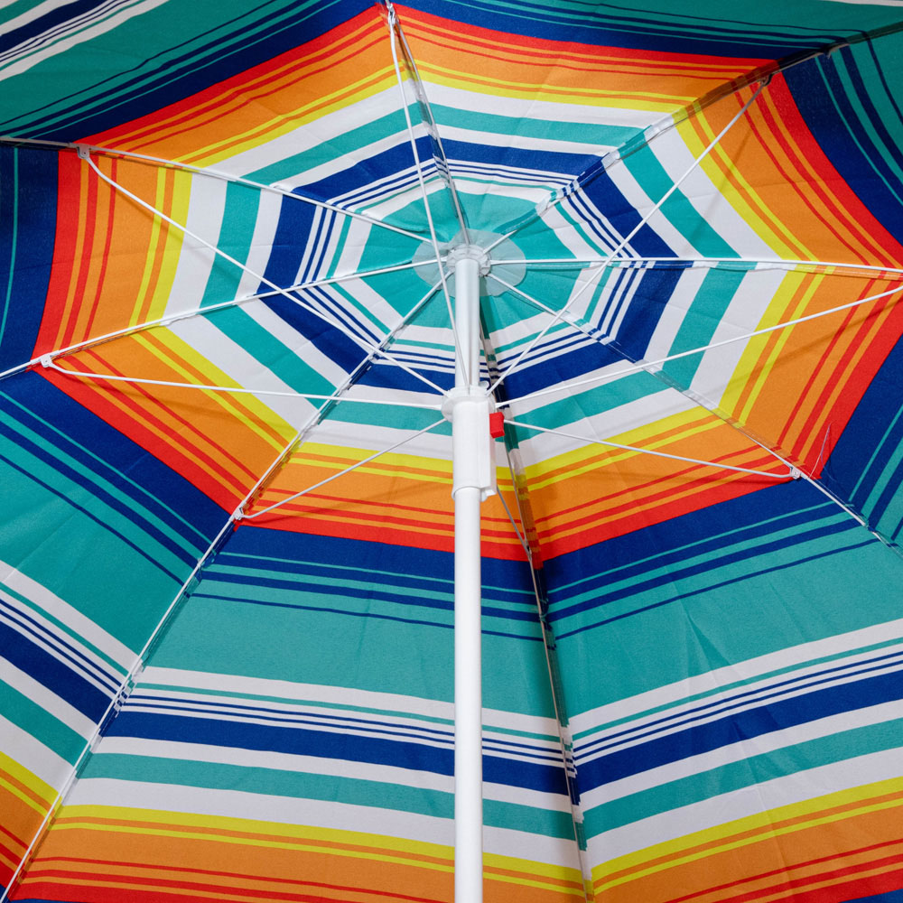 Samuel Alexander Multicoloured Striped Portable Parasol 1.7m Image 4
