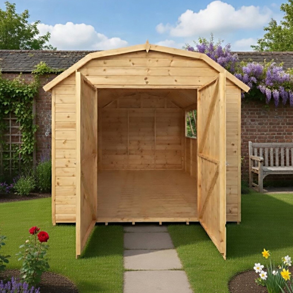 Shire Barn 10 x 8ft Double Door Shiplap Apex Garden Shed Image 7