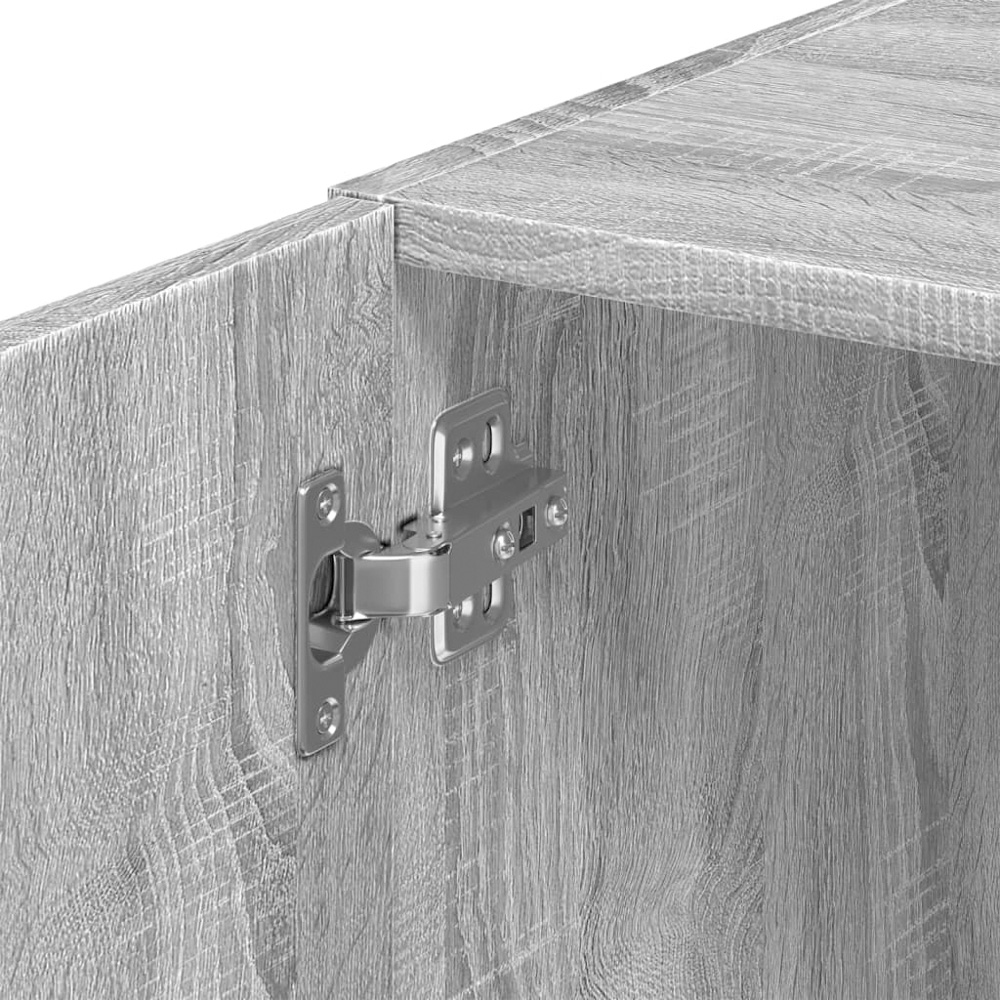vidaXL 2 Door Grey Sonoma Wooden Wall Cabinet Image 8