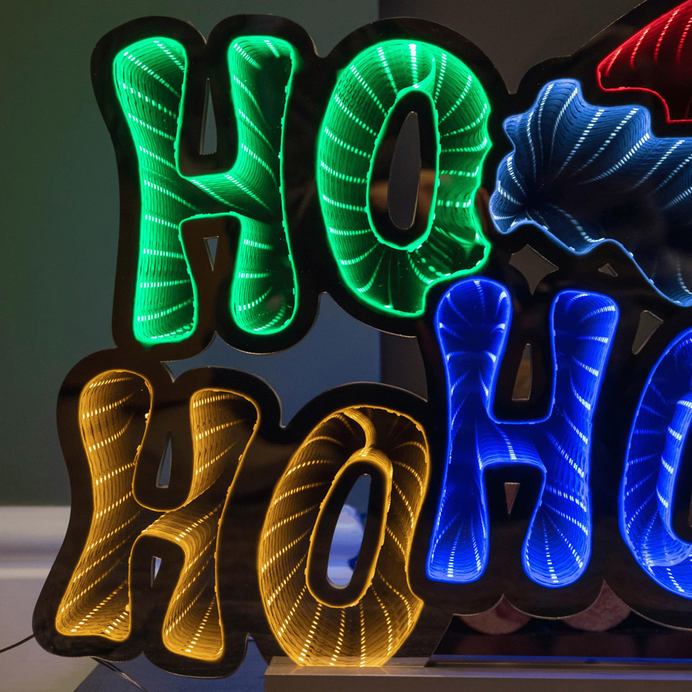 Samuel Alexander Ho Ho Ho Infinity Christmas Decoration on Metal Base 40cm Image 4