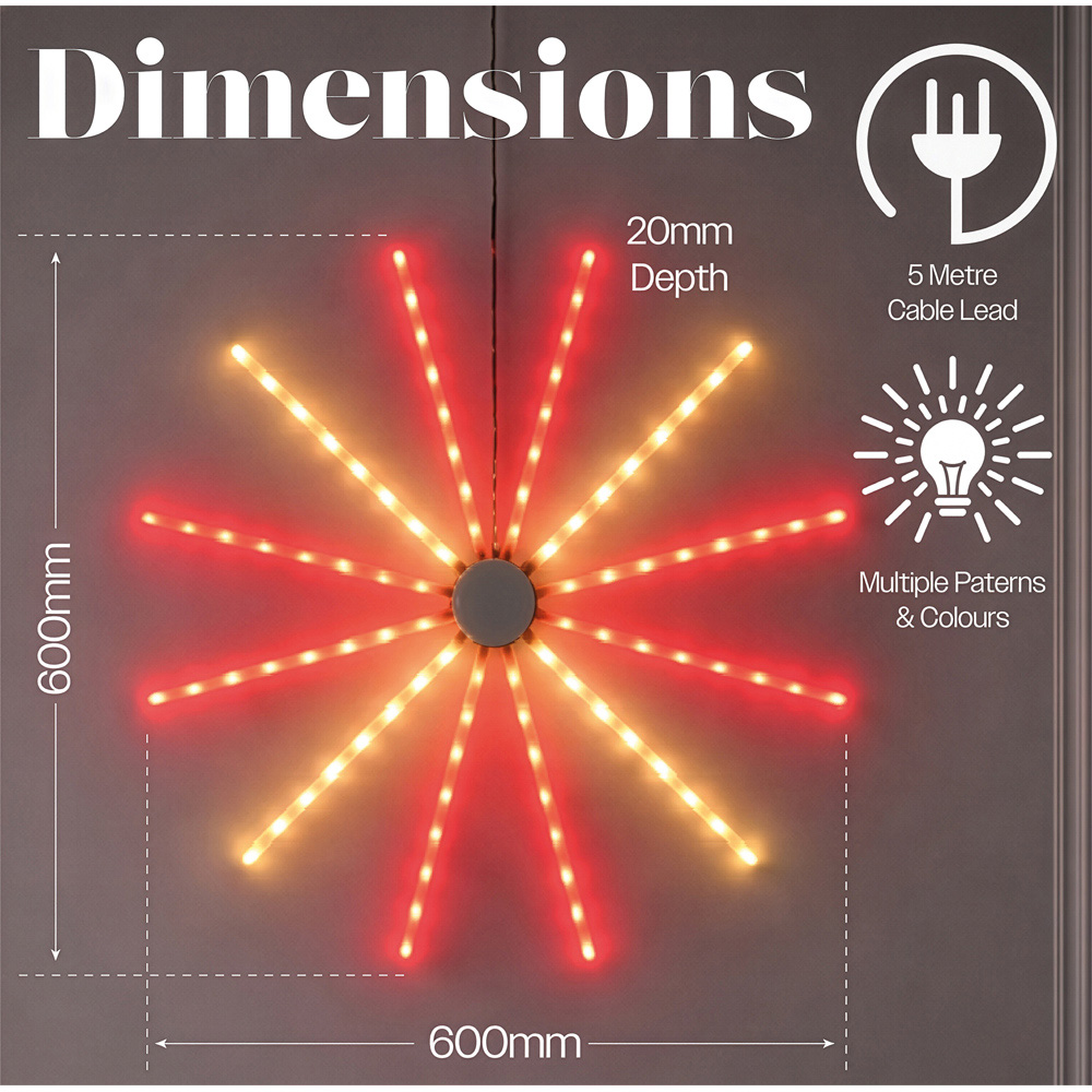 Xmas Haus 96 Multicolour LED Hanging Windmill Meteor Light Christmas Decoration 60cm Image 8