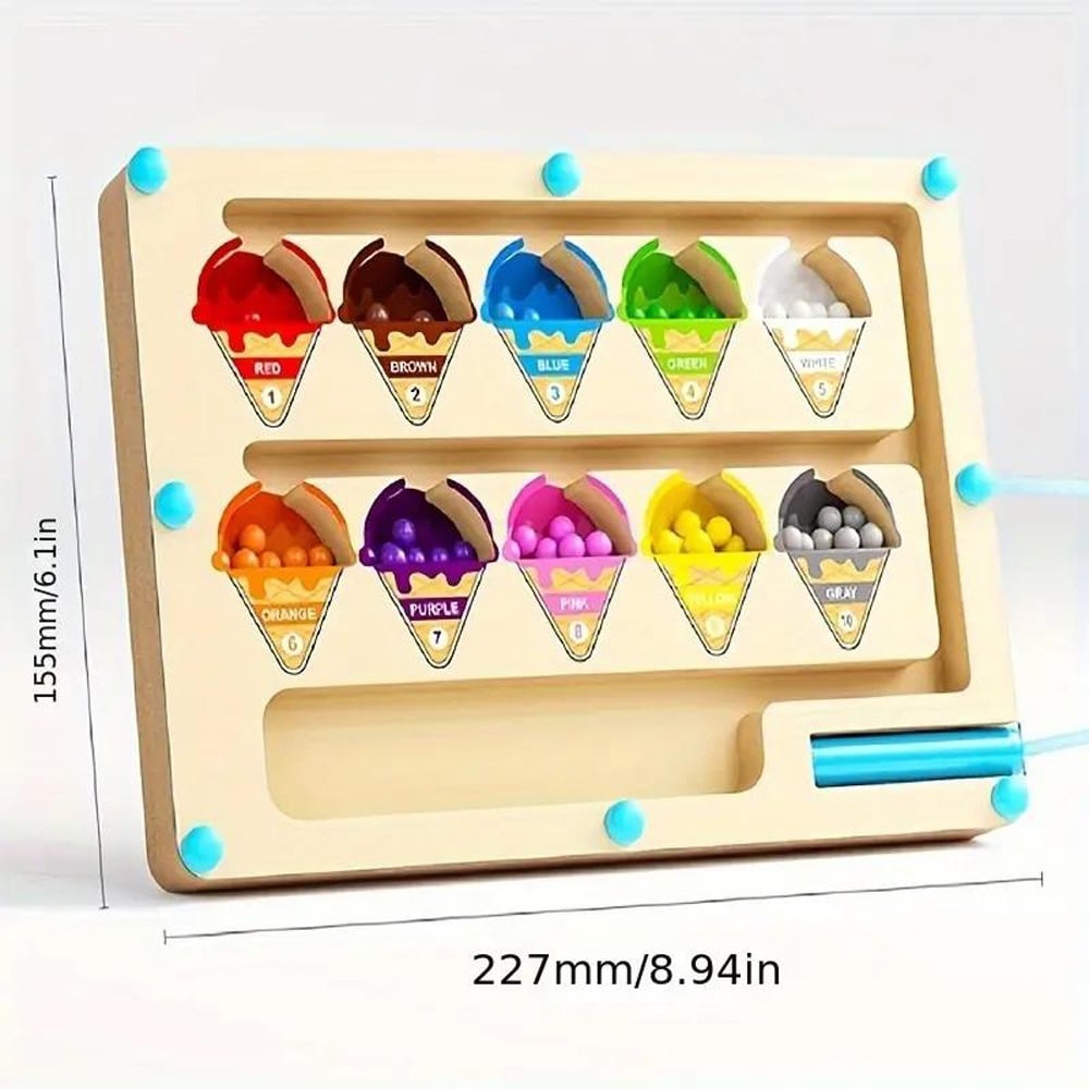 Dyzi Kids Magnetic Colourful Number Maze Play Set Image 5