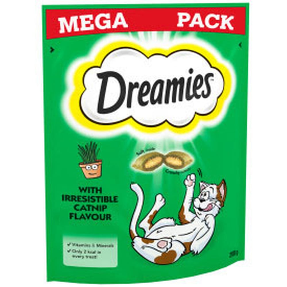 Dreamies Catnip Adult Cat Treat 200g Image 1