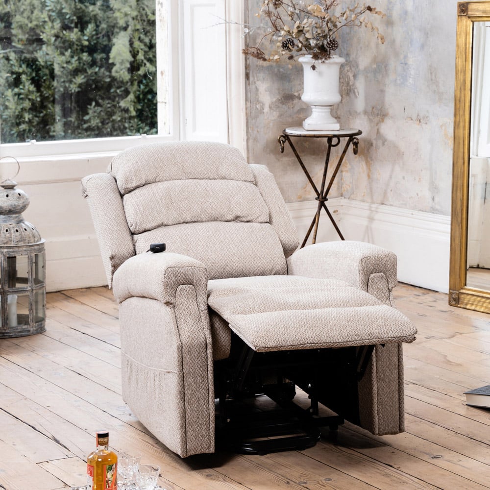 Artemis Home Eltham Beige Massage and Heat Electric Lift Assist Recliner Chair Image 3