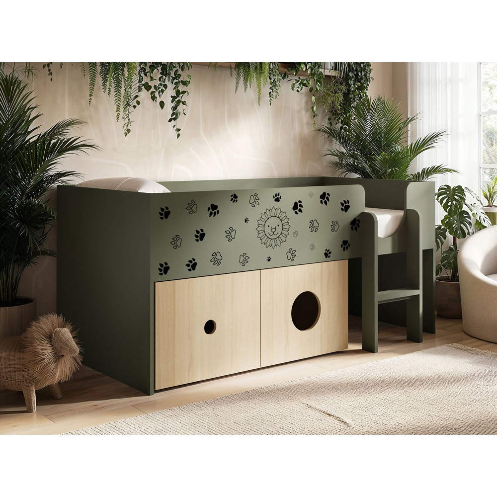 Flair Zaiden Single Green Mid Sleeper Bed with Toy Box Image 5