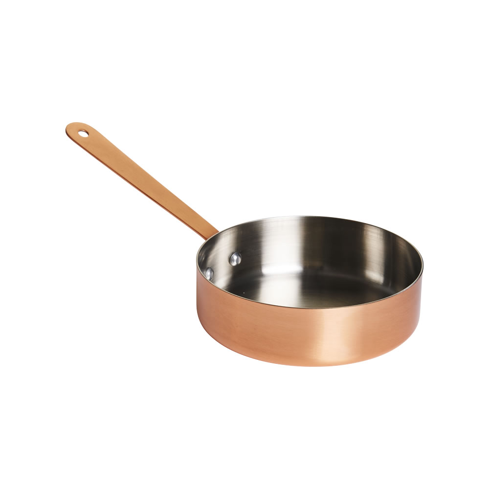 Wilko 12cm Copper Effect Mini Frying Pan Image 1