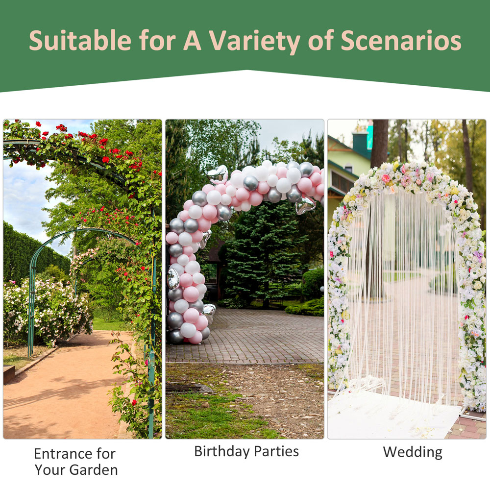 Outsunny 7 x 4ft Metal Garden Arch Image 5