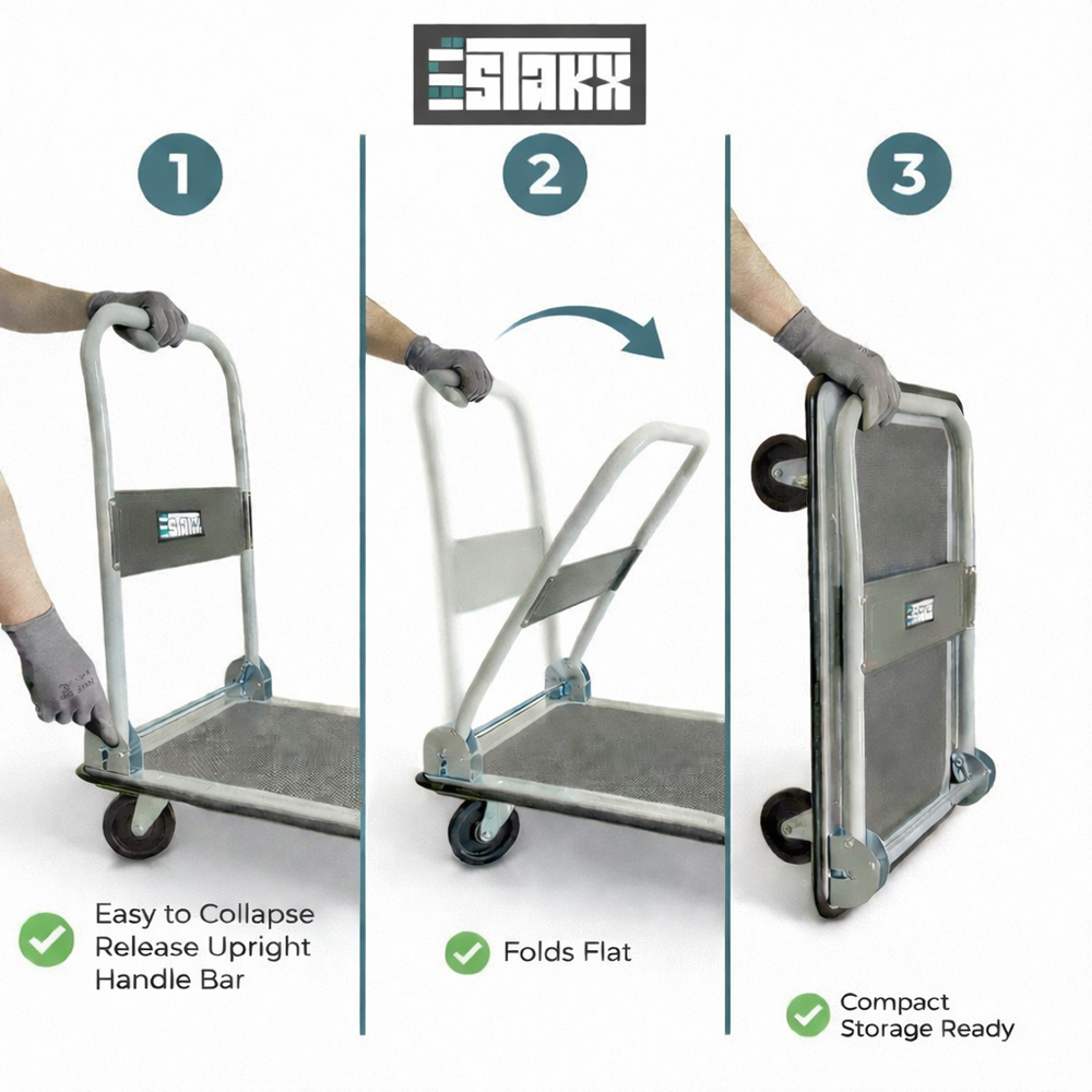 House Of Home Foldable Platform Hand Trolley 300kg Image 2