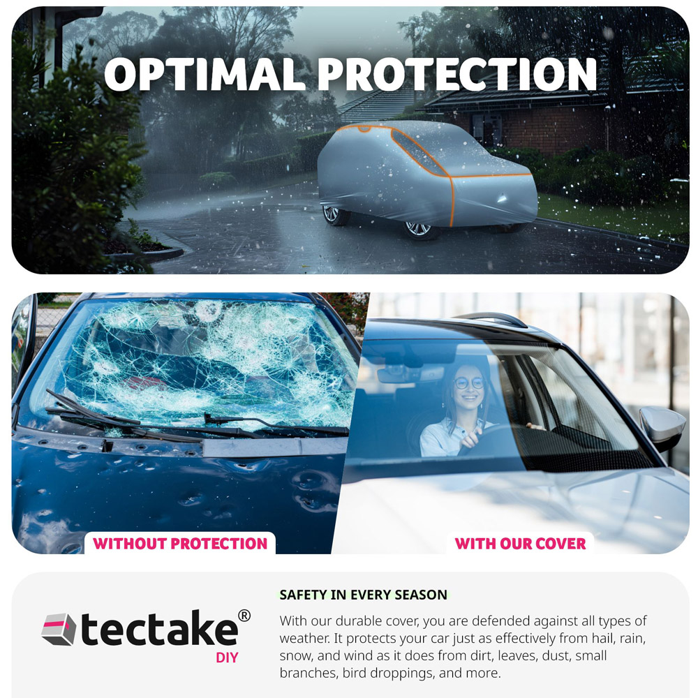 tectake Waterproof Car Cover 571 x 203 x 120cm Image 5