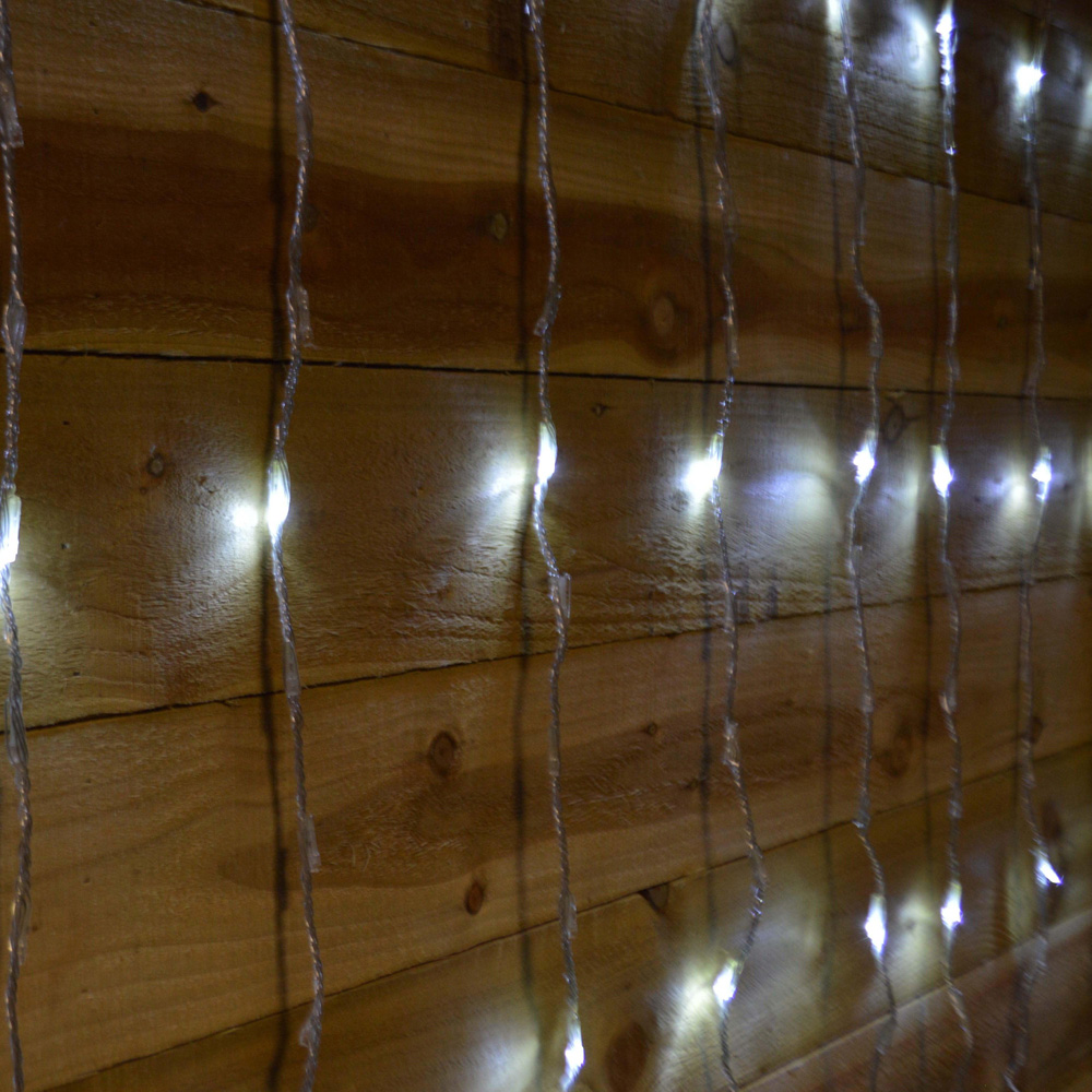 Premier 240 Cool White LED Cascading Waterfall Curtain Light 1.5 x 2m Image 8
