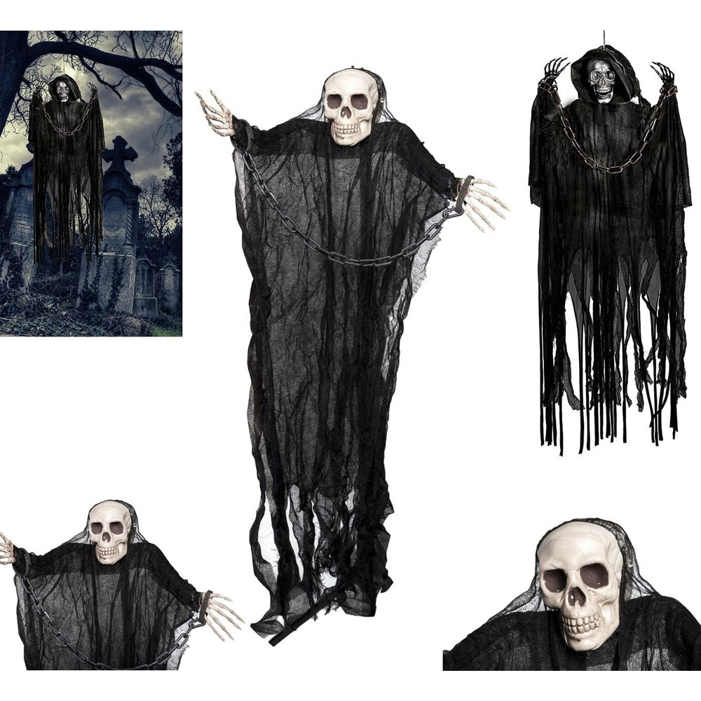 Shatchi  Hanging Ghost Skeleton Halloween Decor 90cm Image 5