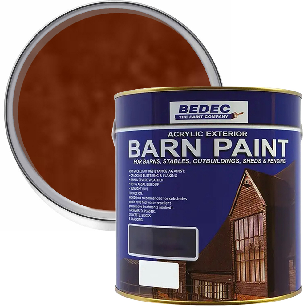 Bedec Dark Oak Wood Stain Semi Gloss Barn Paint 2.5L Image 1