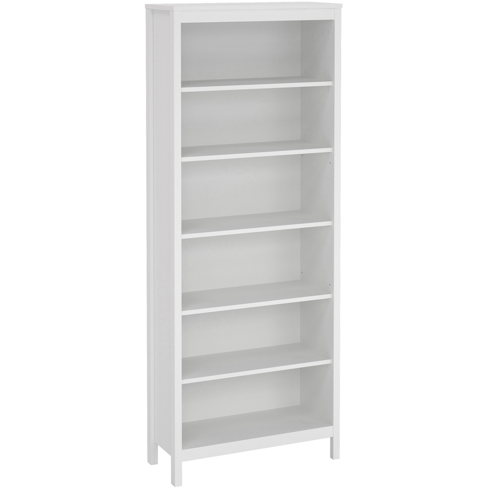 Florence Madrid 6 Shelf White Bookcase Image 2