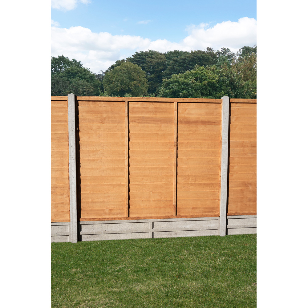 Forest Garden 6 x 6ft Golden Brown Heritage Lap Fence Panel Image 5