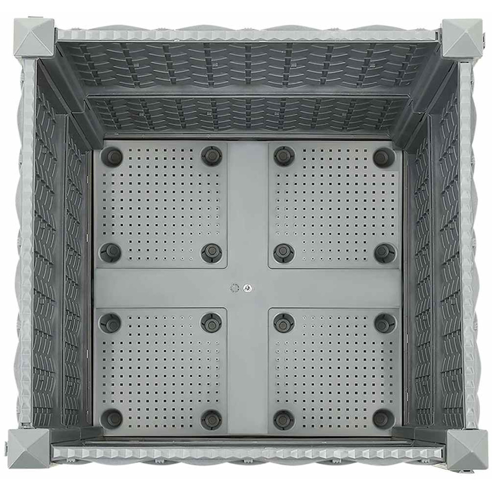 vidaXL Grey Plastic Raised Garden Bed 38 x 40 x 40cm Image 5