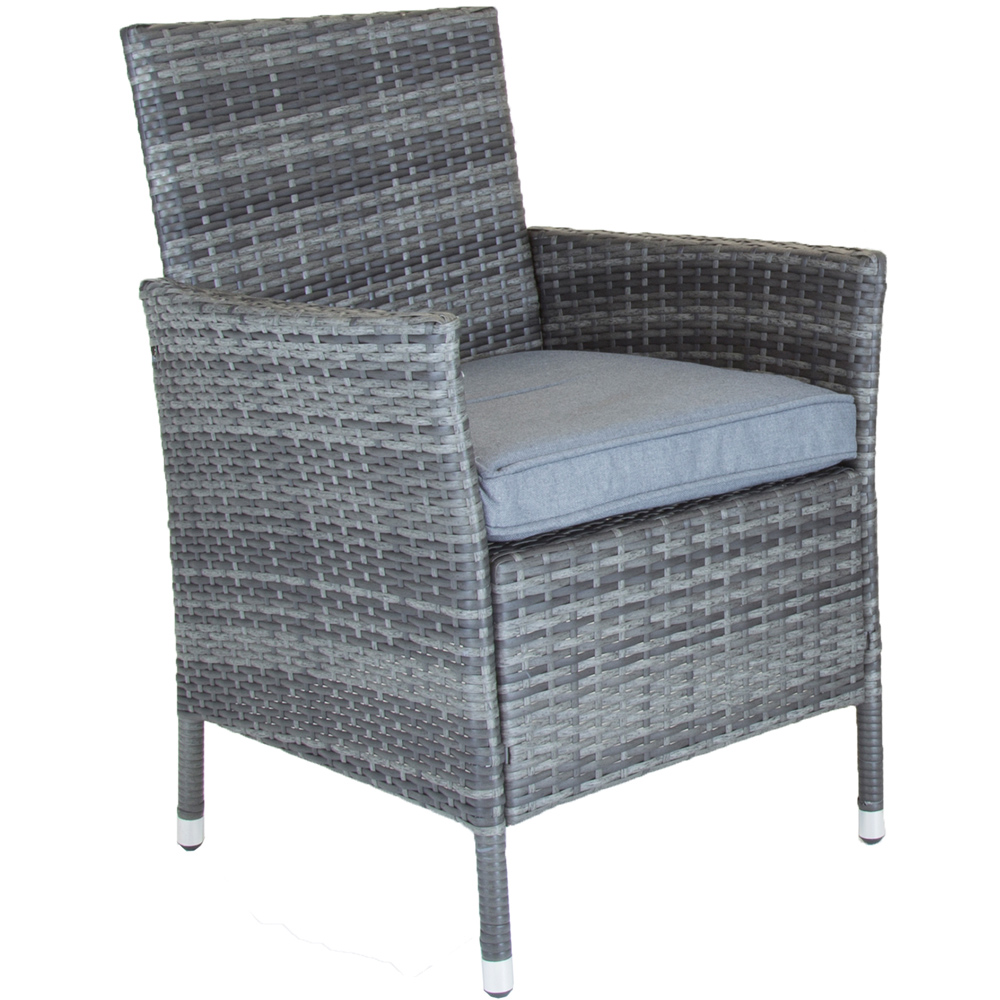 Charles Bentley 4 Seater Rattan Dining Set Grey Image 3