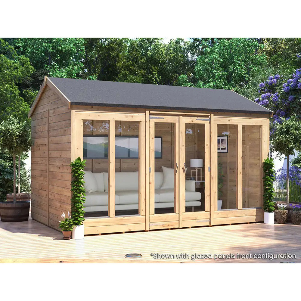 Dunster House RagePanda 12 x 8ft Brown Reverse Superfelt Apex Summerhouse Image 3