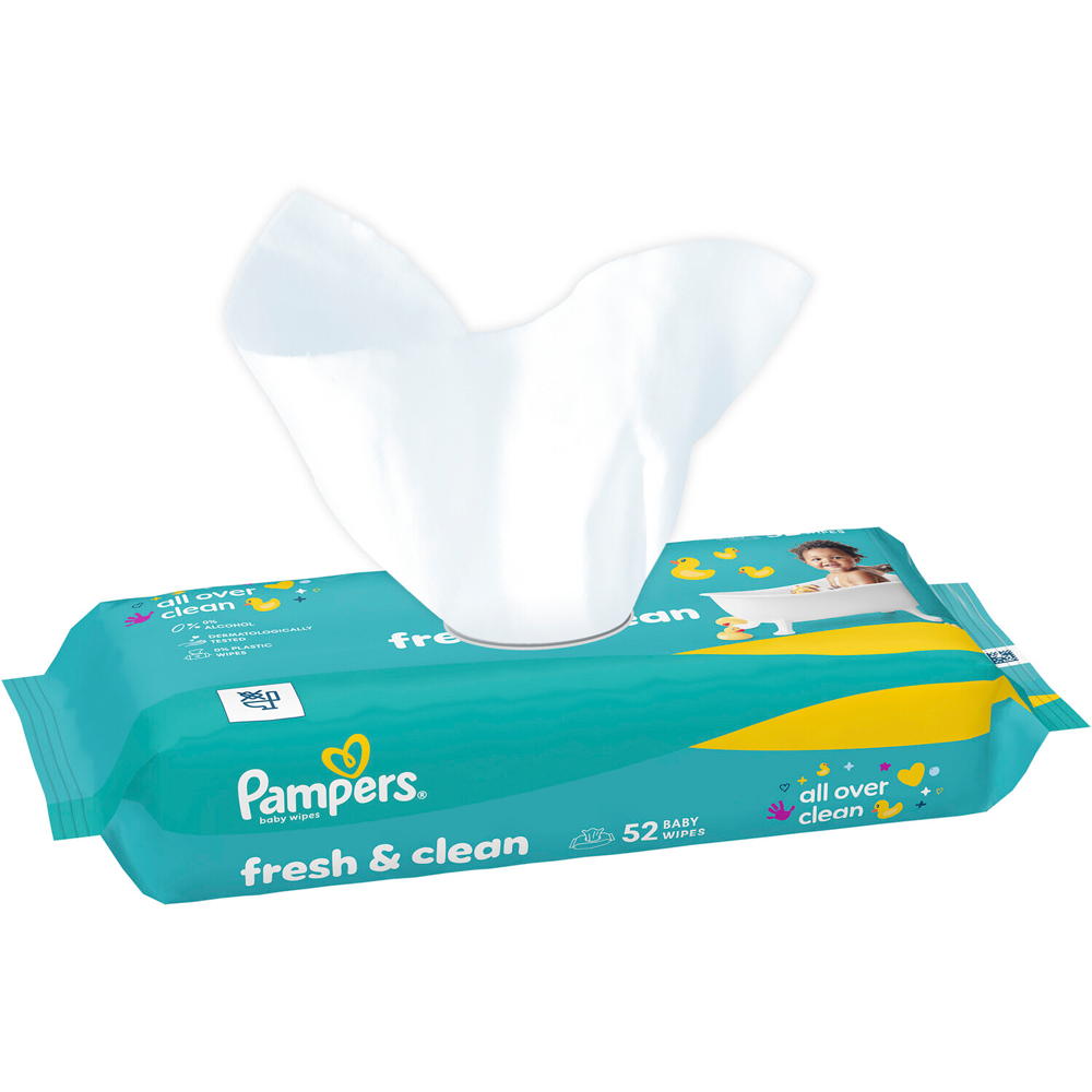 Pack of 52 Pampers Fresh Clean Baby Wipes Image 4