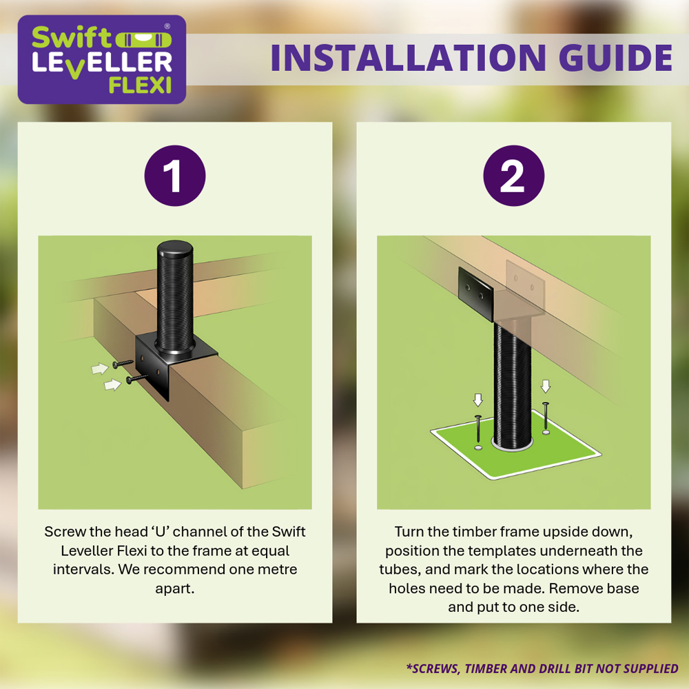 Swift Leveller Flexi Soft Ground Shed Base Kit 7 x 5ft with 9 Supports Image 5