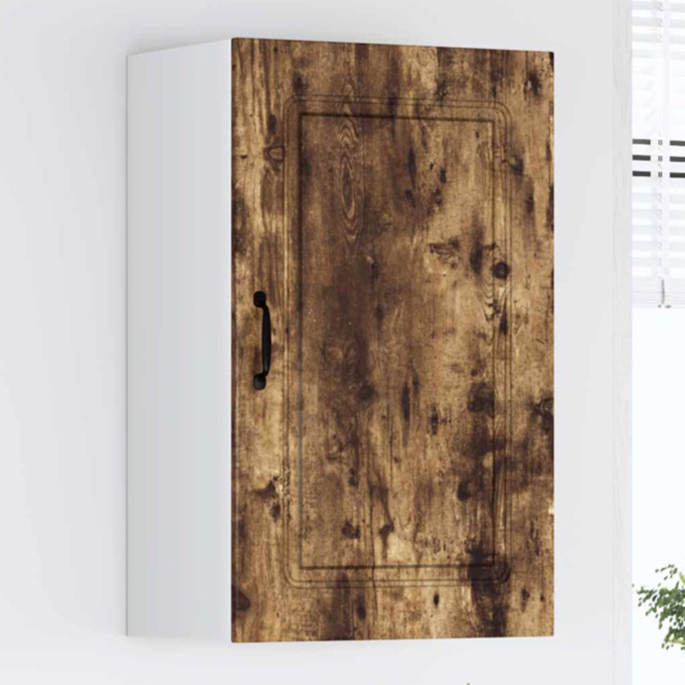 vidaXL Kalmar Single Door Smoked Oak Wall Kitchen Cabinet Image 1