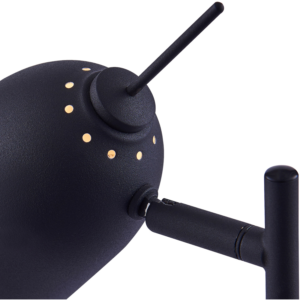 Teamson Home Mason 2 Way Black Metal Shade Table Lamp Image 4
