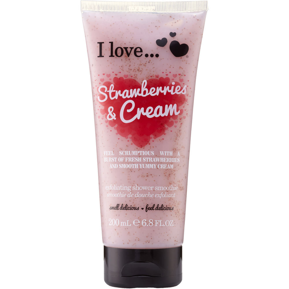 I Love Exfoliating Shower Smoothie Strawberries and Cream Image