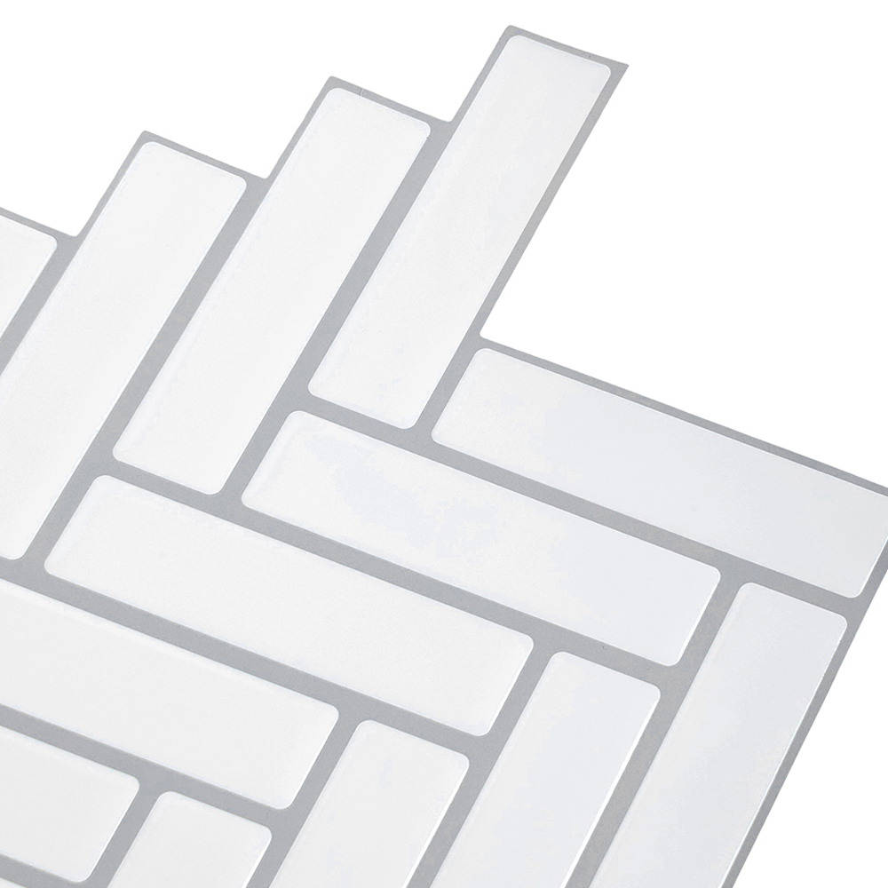 Living and Home White Self Adhesive Wall Sticker 10 Pack Image 5