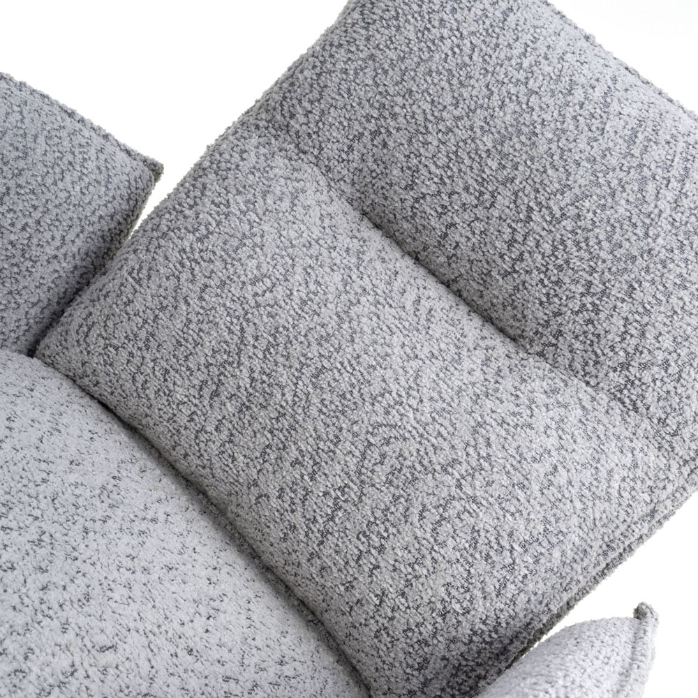 Brunswick Set of 2 Textured Chenille Effect Light Grey Swivel Chairs Image 6