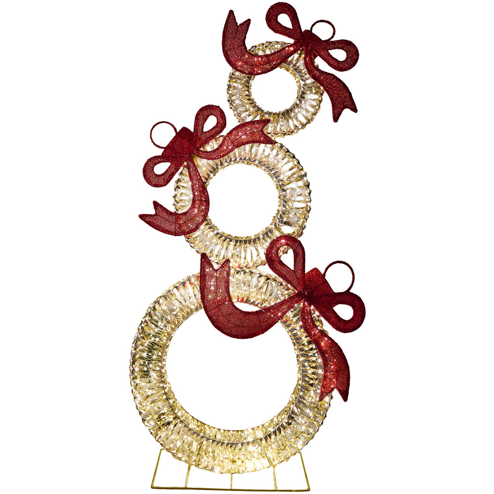 1500 LED Bow Gold Bauble Stack Image 4