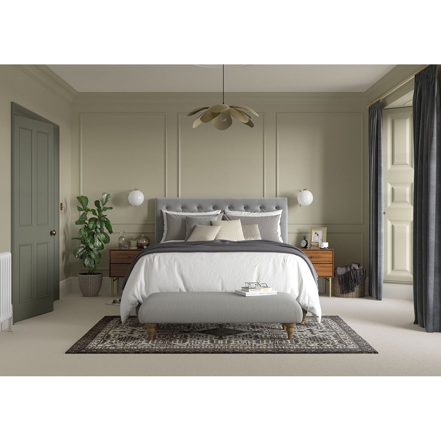 Dulux Heritage Walls and Ceilings Olive Tree Velvet Matt Emulsion Paint 2.5L Image 7