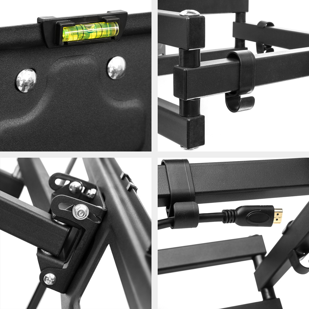 tectake 32 to 100 inch Width Adjustable Extendable Tilt and Swivel TV Bracket Image 3