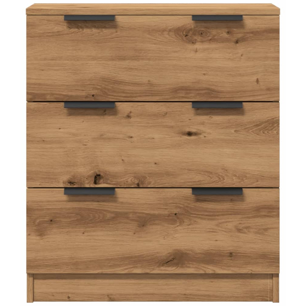 vidaXL 3 Drawer Artisan Oak Sideboard Image 4