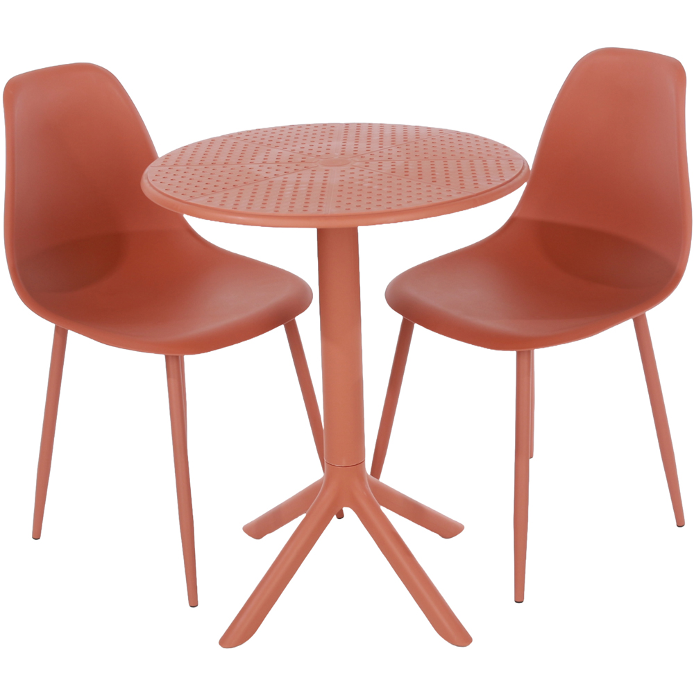 Core Products Rimini Cala 2 Seater Terracotta Bistro Table Set Image 2