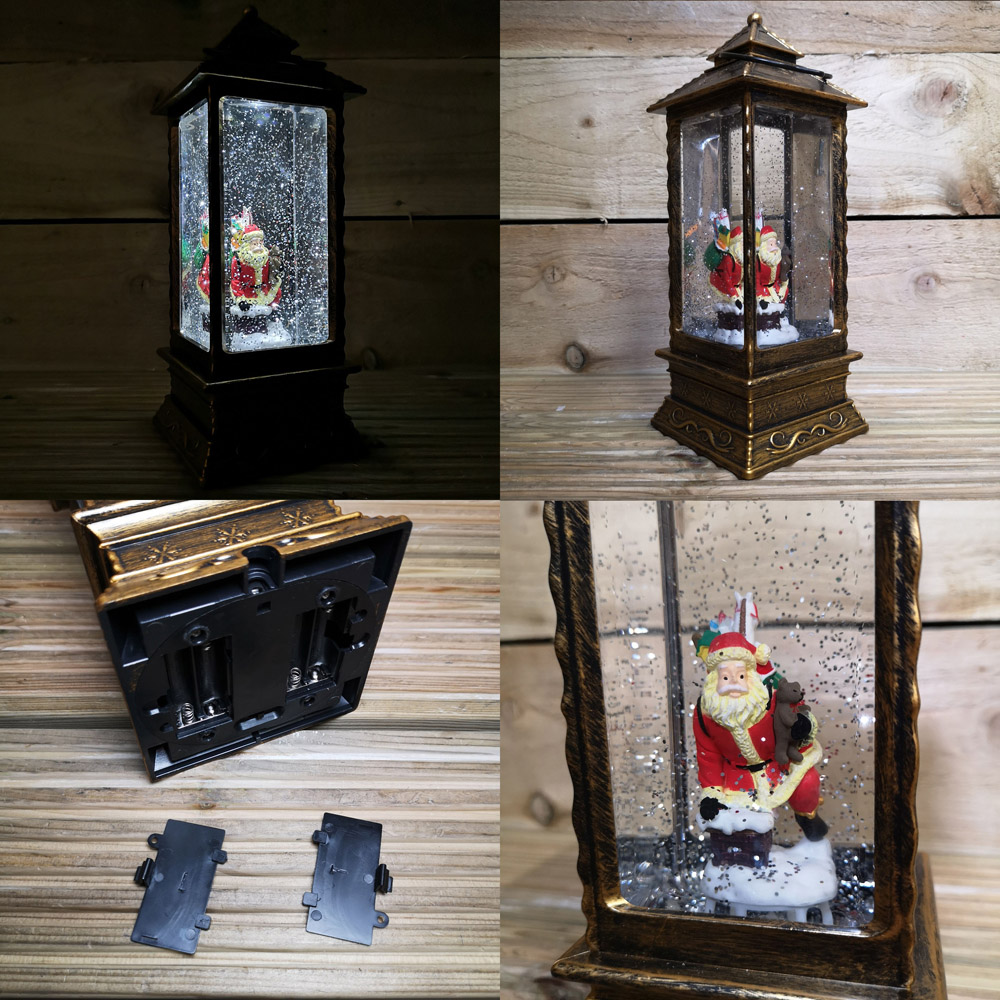 Samuel Alexander Antique Christmas Santa Scene Water Spinner Lantern 27cm Image 4