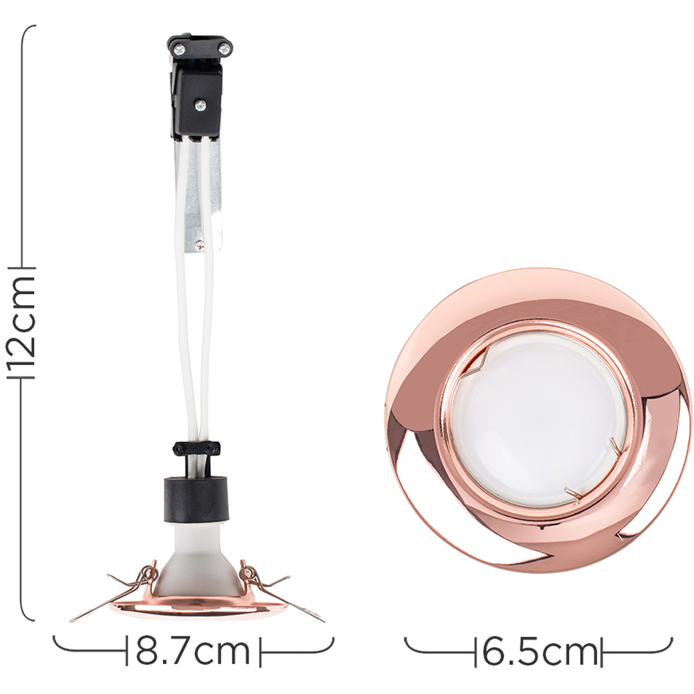 ValueLights Copper Fixed Warm White LED Ceiling Downlight 6 Pack Image 5