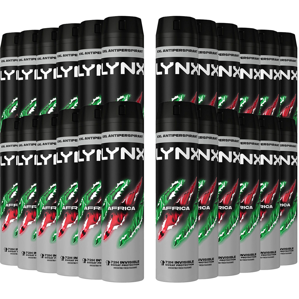 Lynx Africa The G.O.A.T. of Fragrance 72H Anti-Perspirant Deodorant Spray 250ml 24 Pack Image 1